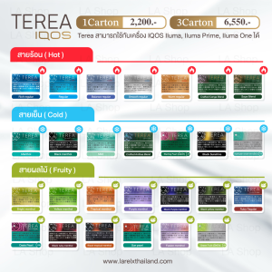 Terea IQOS for IQOS ILUMA (ไส้ Iqos) 1 คอต ราคา 2,200 ฿ , 3 คอต ราคา 6,550 ฿ พร้อมส่งด่วนทันใจ!